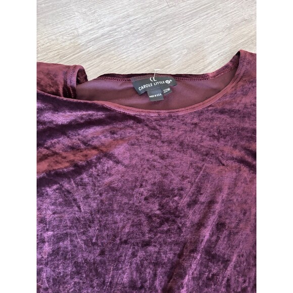 NWT Carol Little Velour Sz 22 Burgundy Tunic Pants Lounge Set Y2K Whimsigoth - Picture 3 of 13